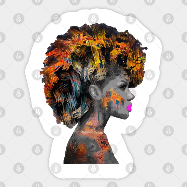 Afro Girl Sticker by Izakmugwe